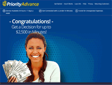 Tablet Screenshot of priorityadvance.com